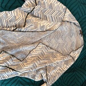 Blue and Cream Women's Cardigan